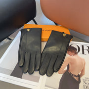 LV Gloves In Black Lambskin 478087