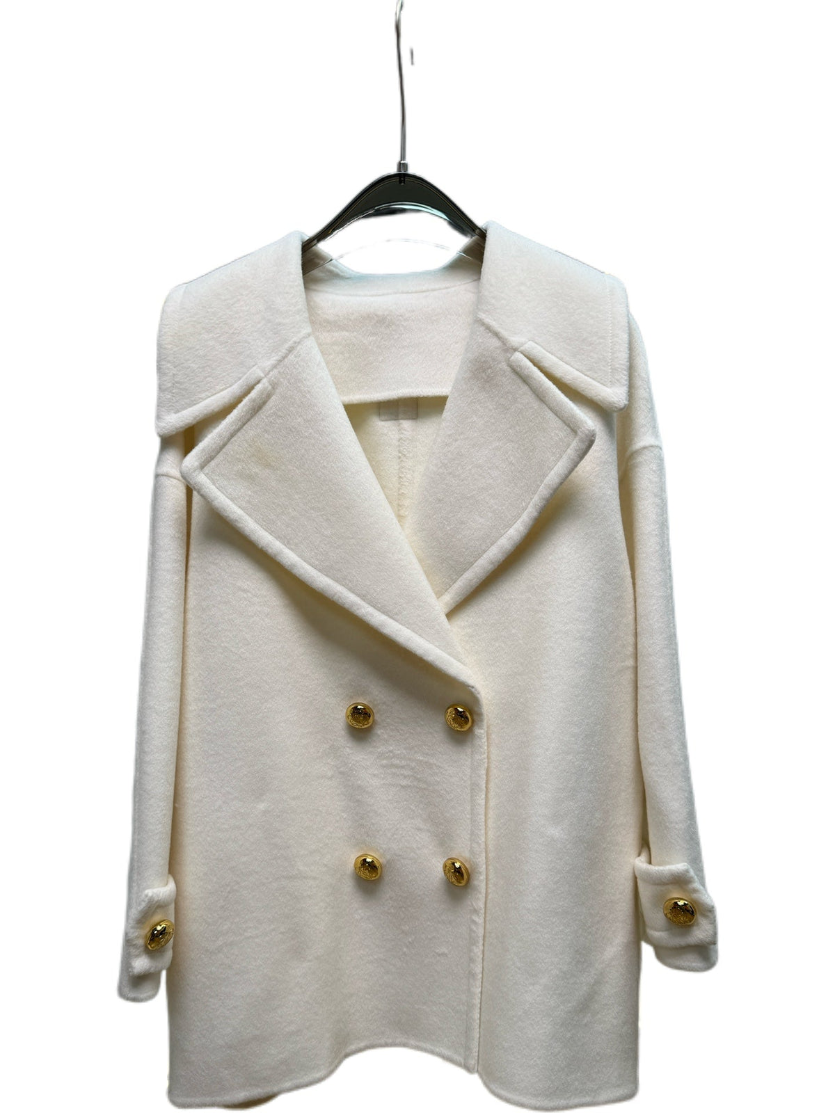 Loewe 2025 Coat White Wool Cashmere 305190