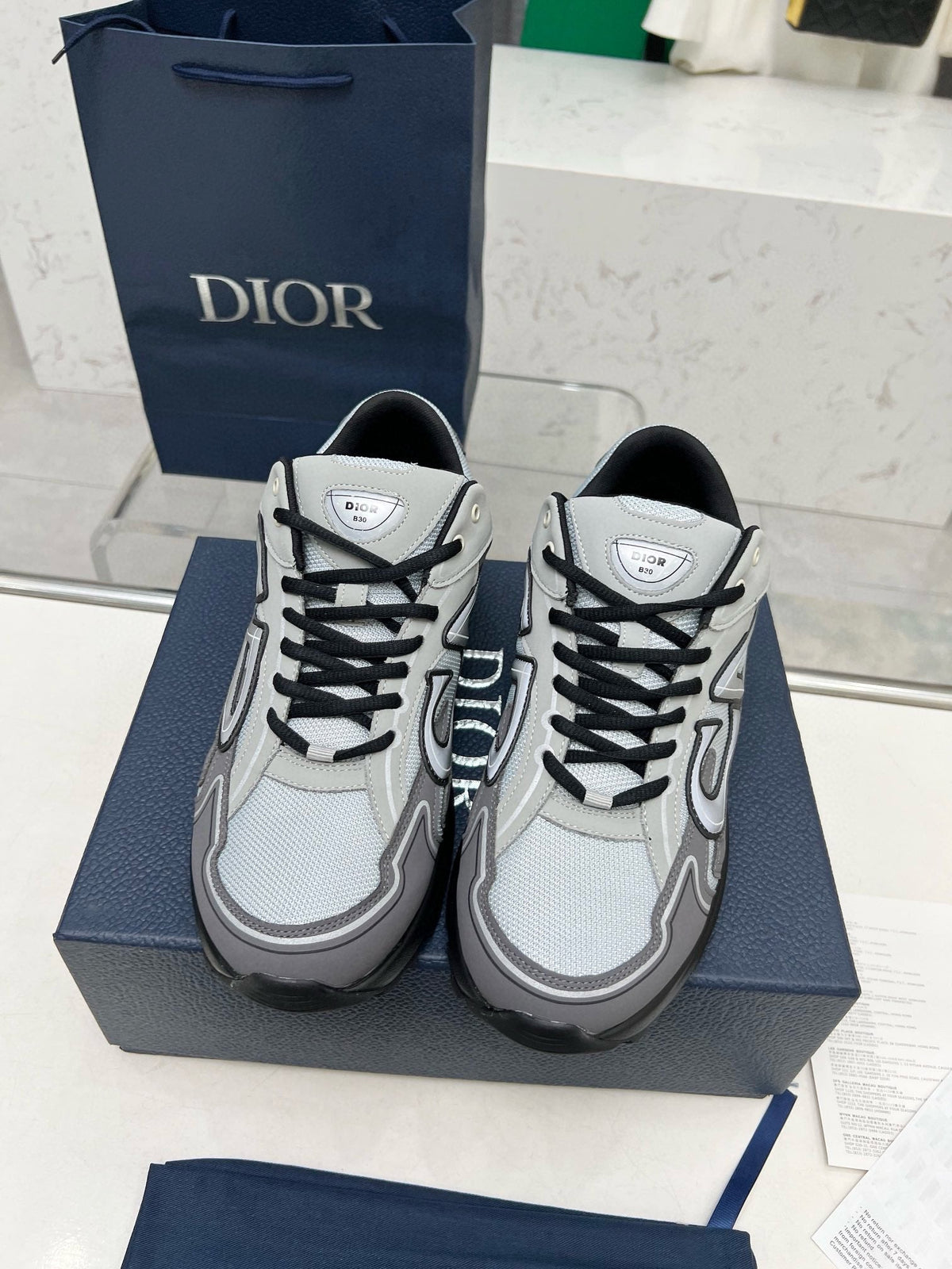 CD B30 SNEAKER ANCHOR AND GRAY MESH FABRIC