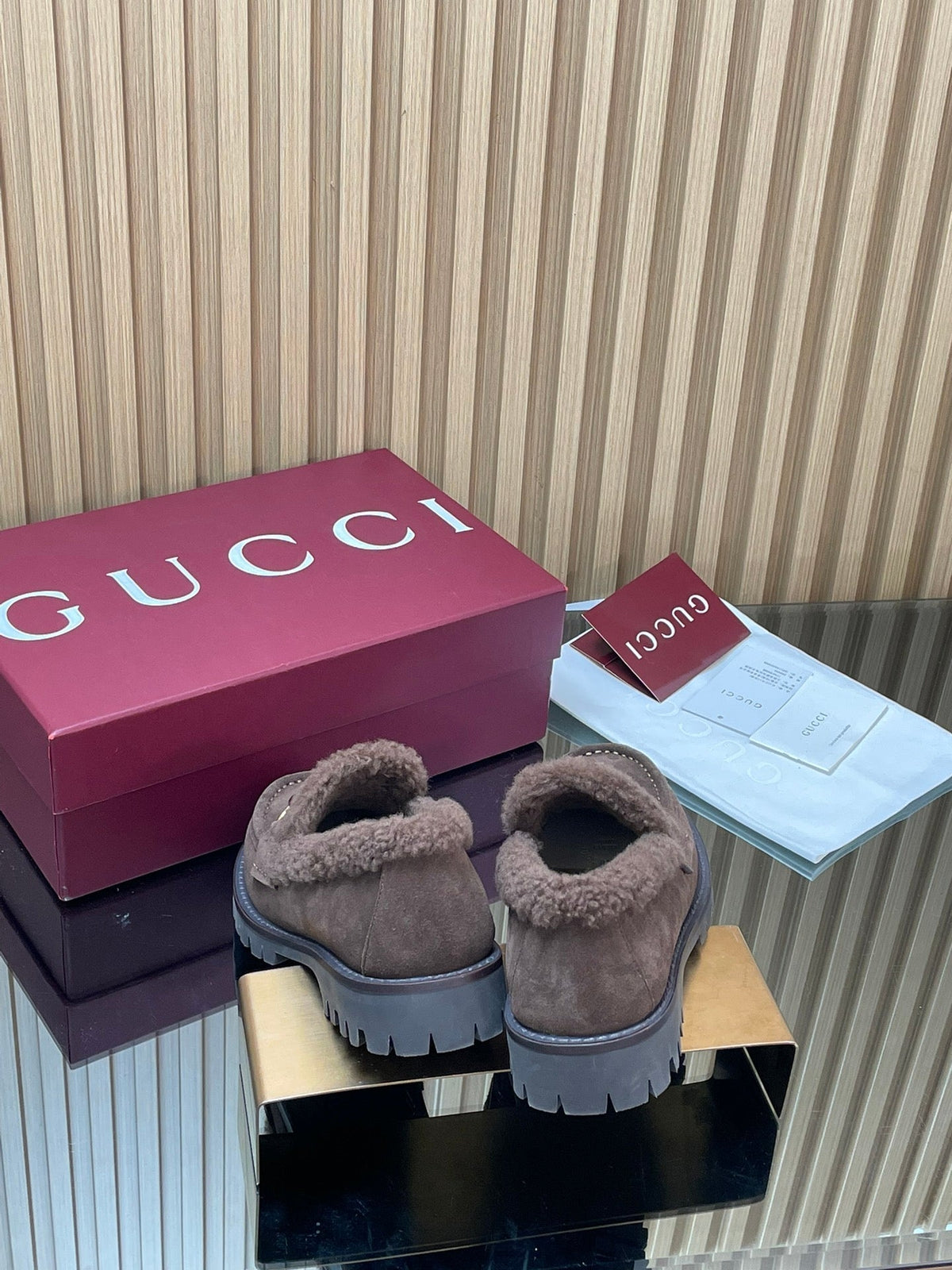 Gucci 2025 Horsebit Loafer Brown Suede Wool 563045