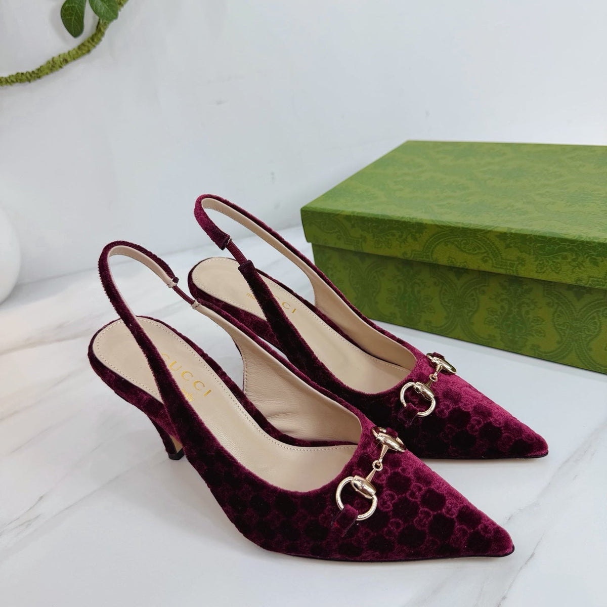GG 26 Slingback Dark Purple Velvet 592419