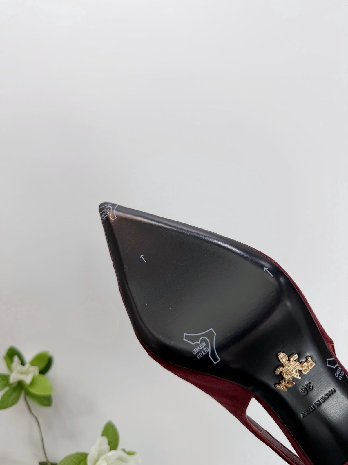 PRA 26SS Slingback 75 Burgundy Suede 592344