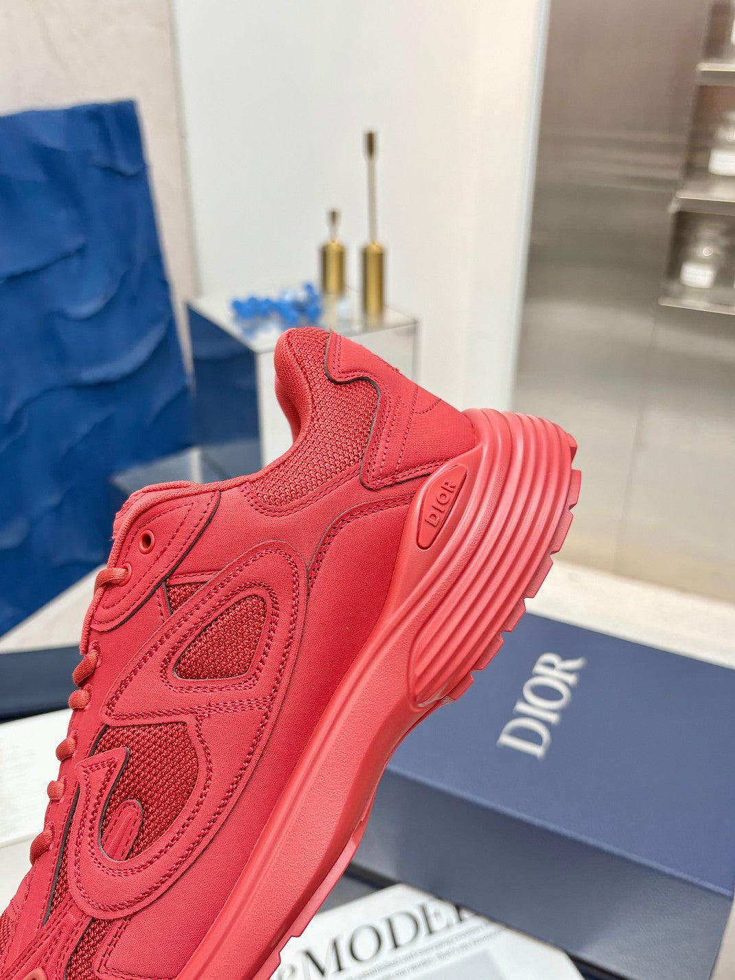 CD x Stone Island B30 Sneaker Red Mesh 646459