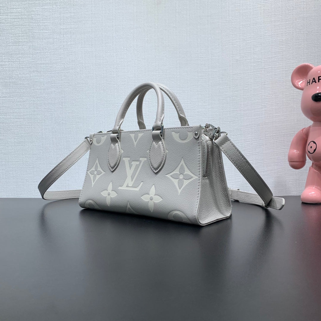 LV OnTheGo East West Gray Monogram Empreinte Leather 205497