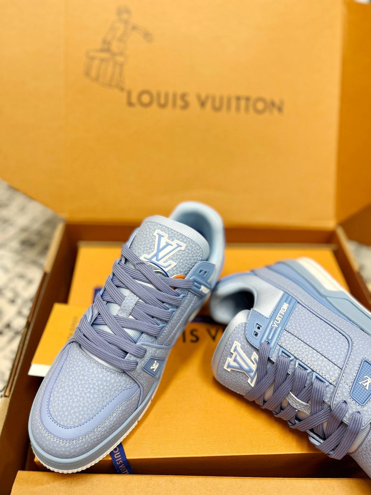 LV Trainer Sneaker Bleu Cowhide