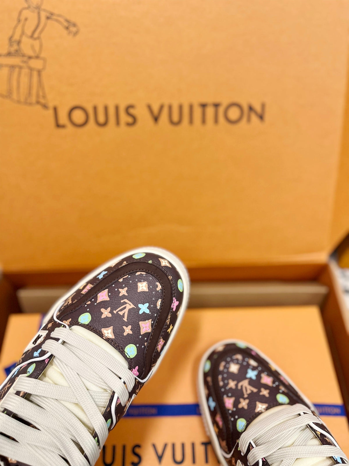 LV Trainer Sneaker Moka Monogram Cowhide