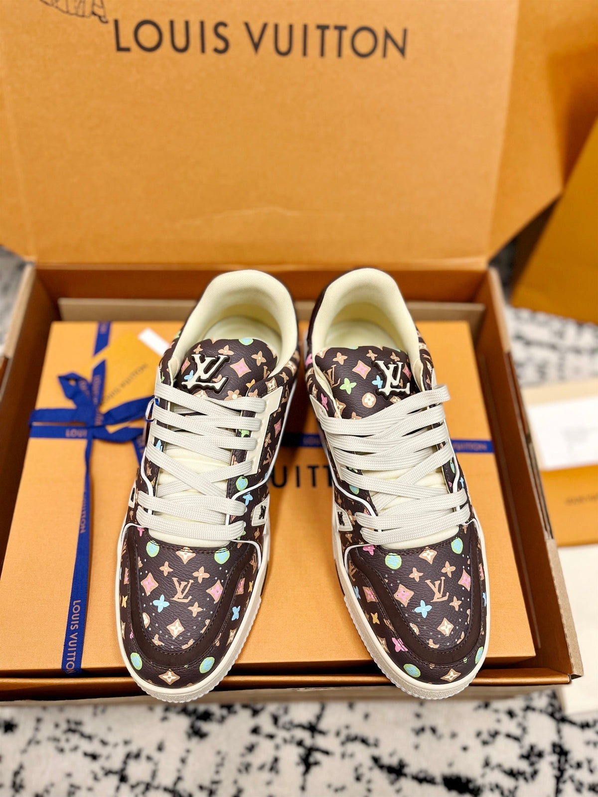 LV Trainer Sneaker Moka Monogram Cowhide