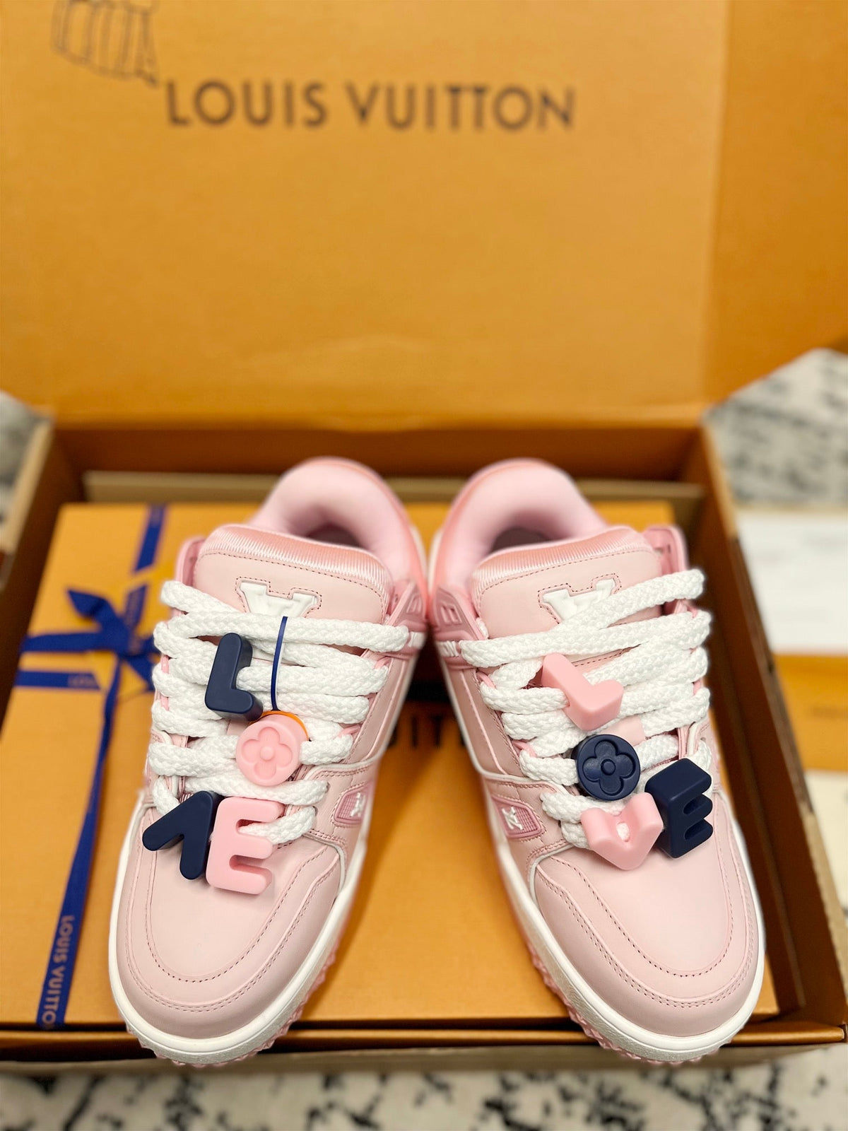 LV Trainer Maxi Sneaker Pink Pastel Cowhhide