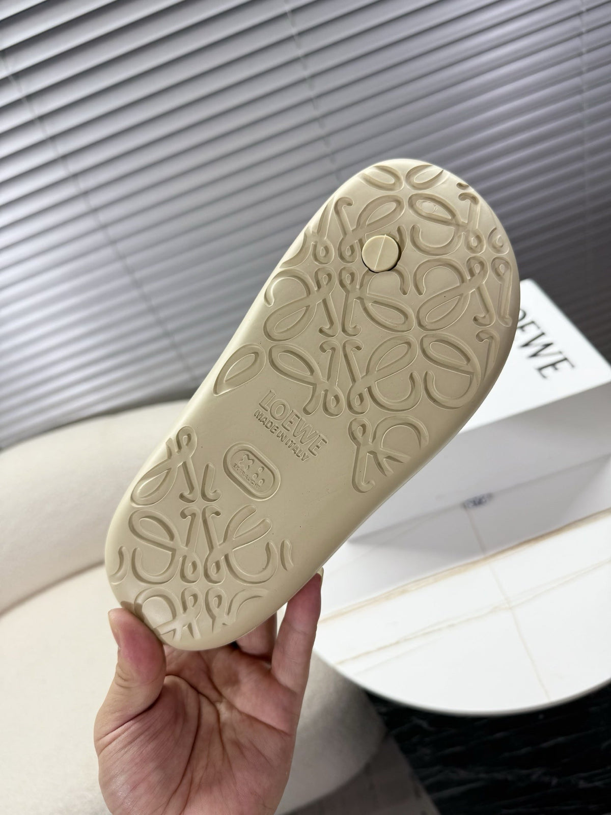 Loewe Foam Slide Beige Rubber
