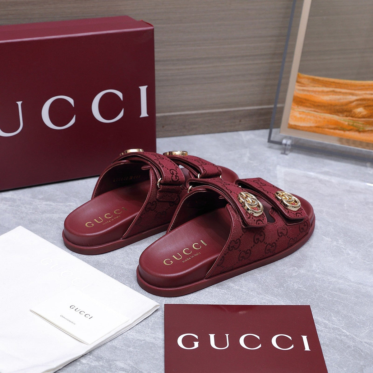 Gucci 2026  Colorway GG Monogram Canvas Slipper 758695