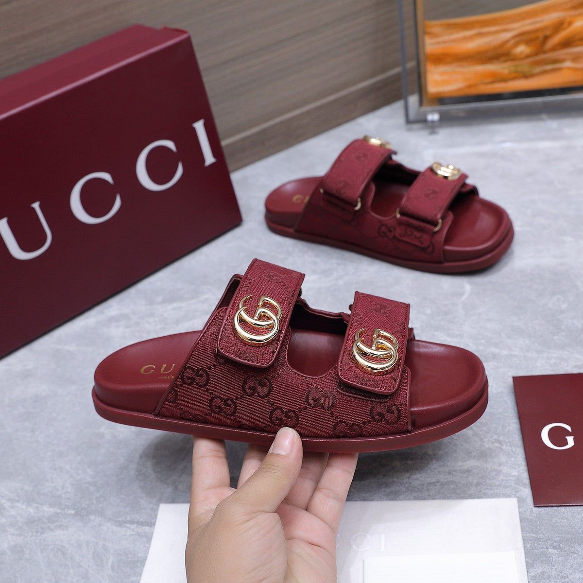 Gucci 2026  Colorway GG Monogram Canvas Slipper 758695