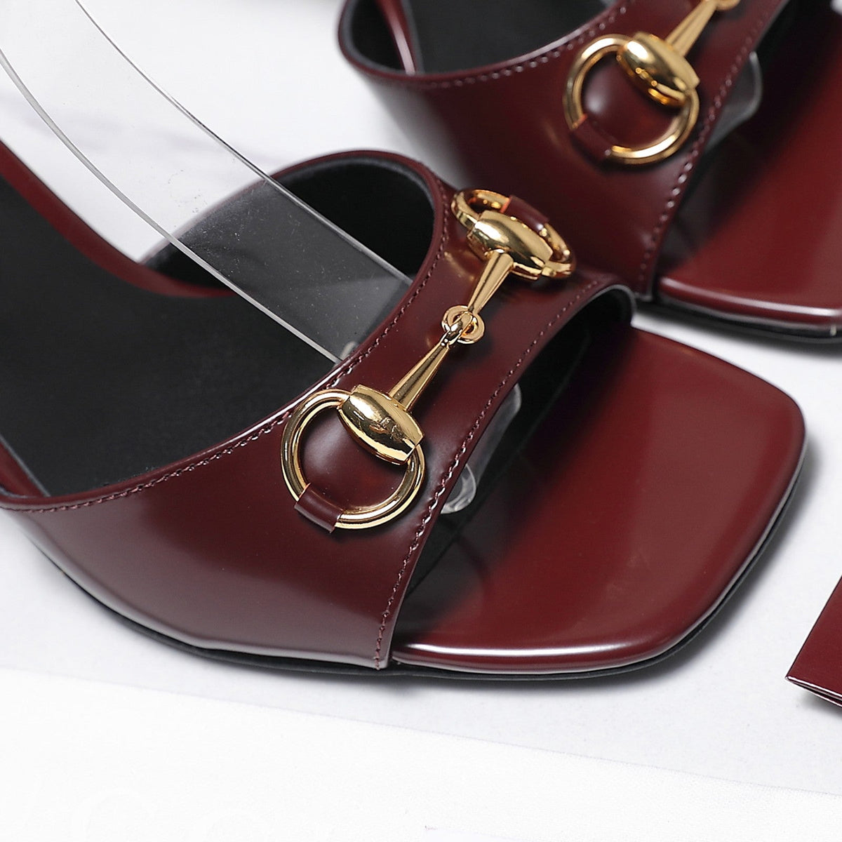Gucci 2026 GG Lady Horsebit High-Heeled Sandals 75mm Leather 758550