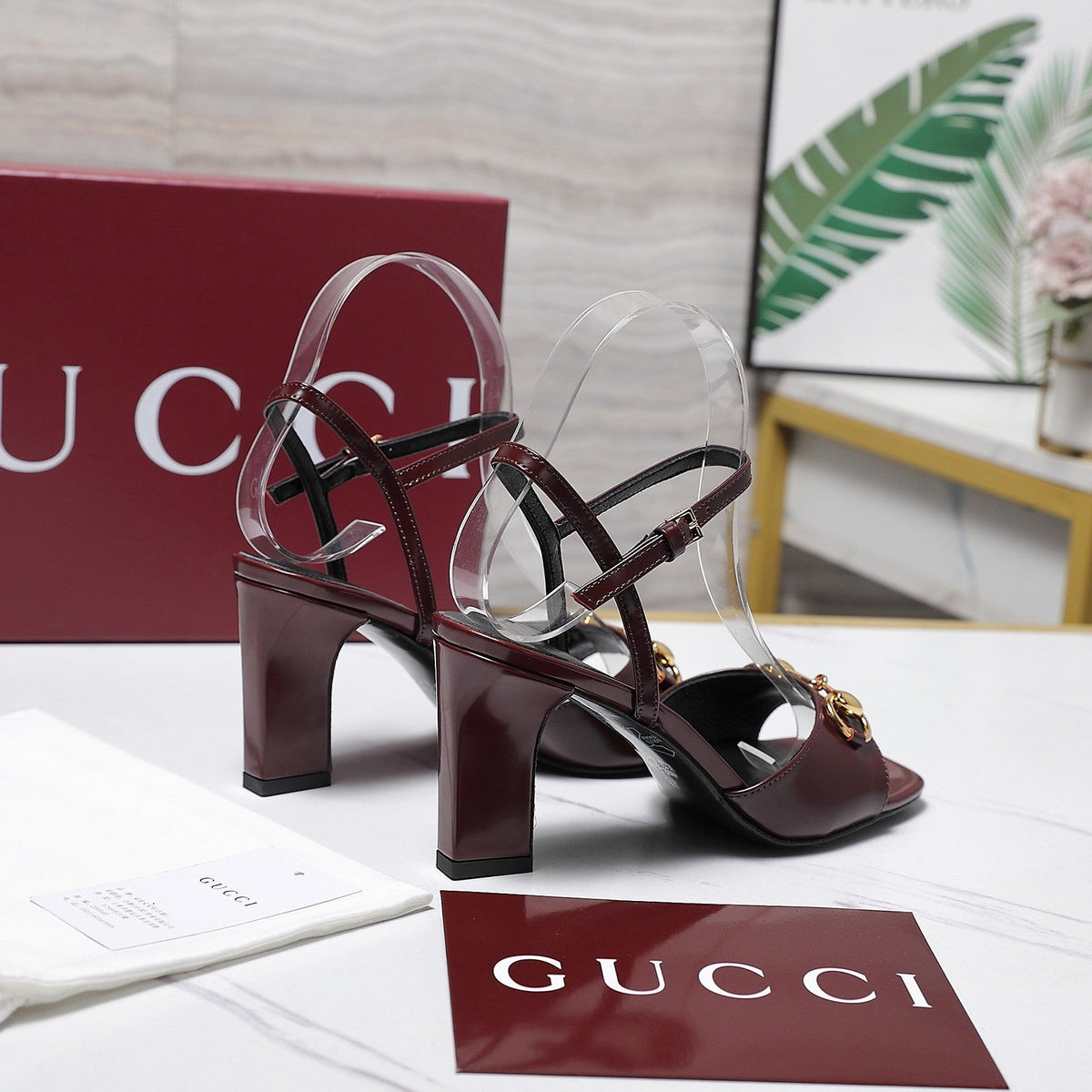Gucci 2026 GG Lady Horsebit High-Heeled Sandals 75mm Leather 758550