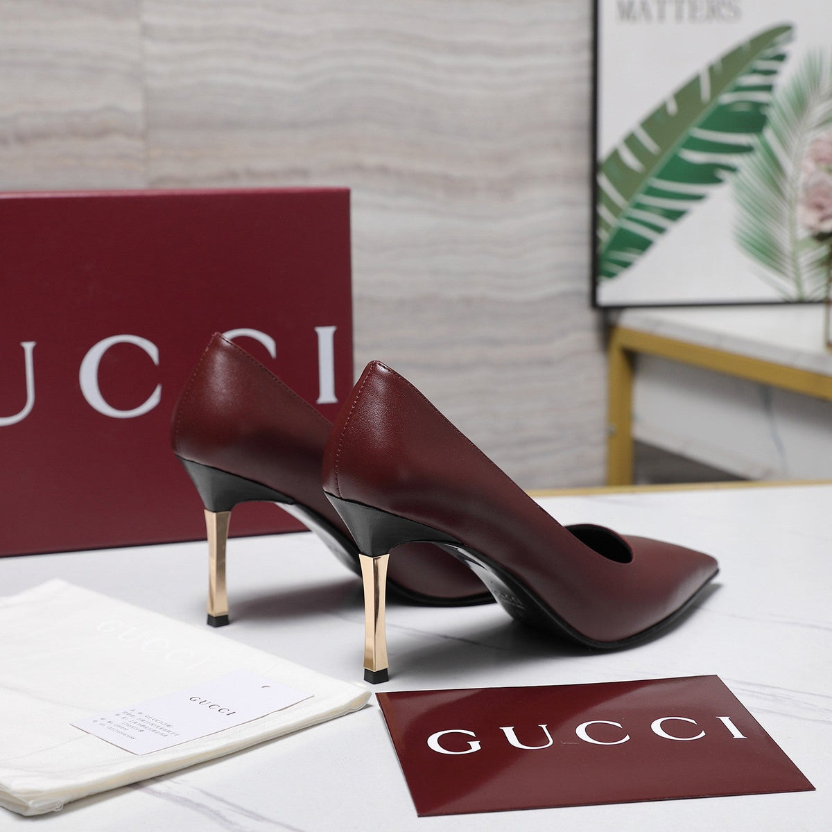 Gucci 2026 GG Bombshell Pumps 85mm Leather 758555