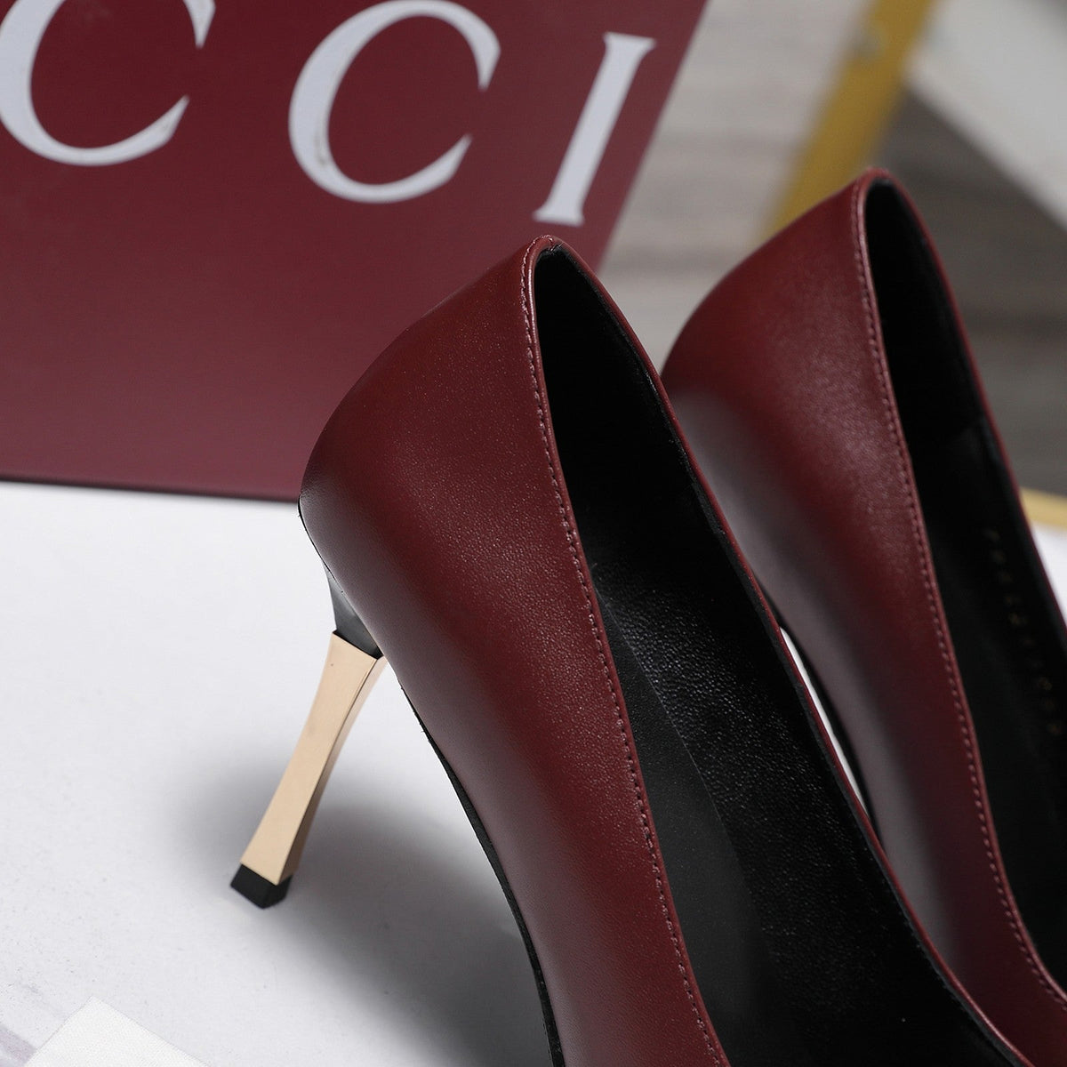 Gucci 2026 GG Bombshell Pumps 85mm Leather 758555