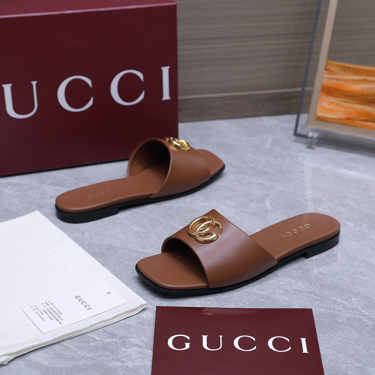 Gucci 2026 Slipper Leather 758565