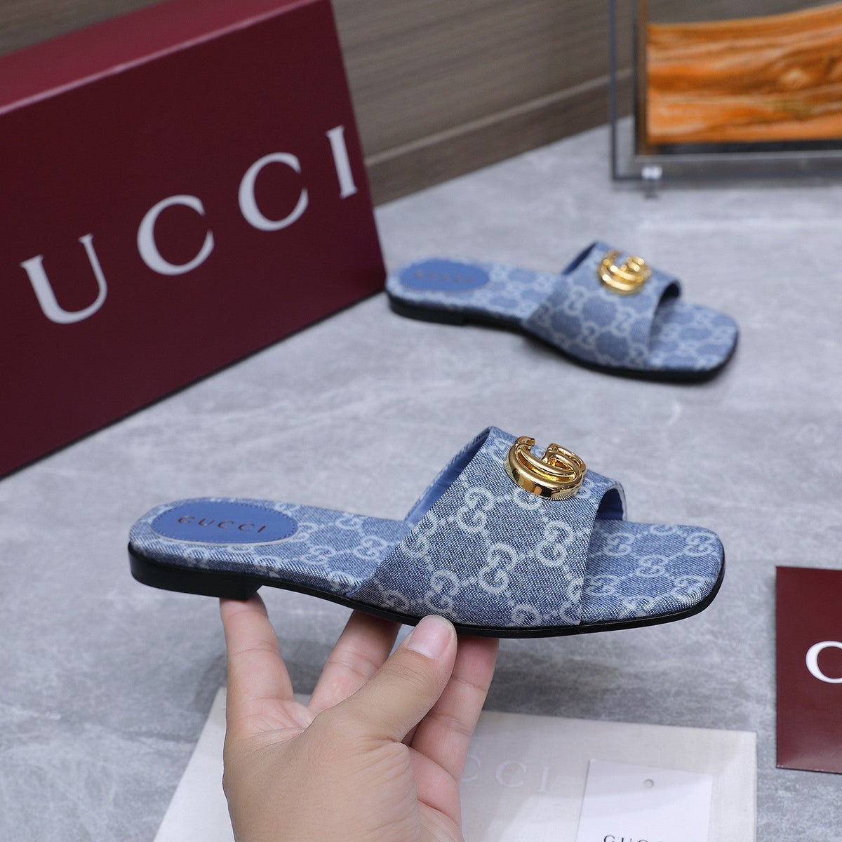Gucci 2026 Slipper The Signature GG Monogram Canvas Leather 758570