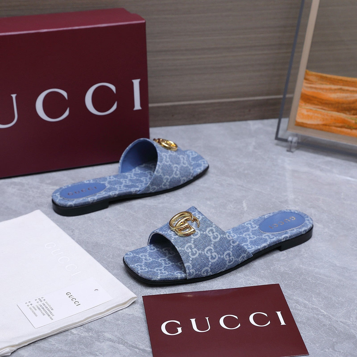 Gucci 2026 Slipper The Signature GG Monogram Canvas Leather 758570
