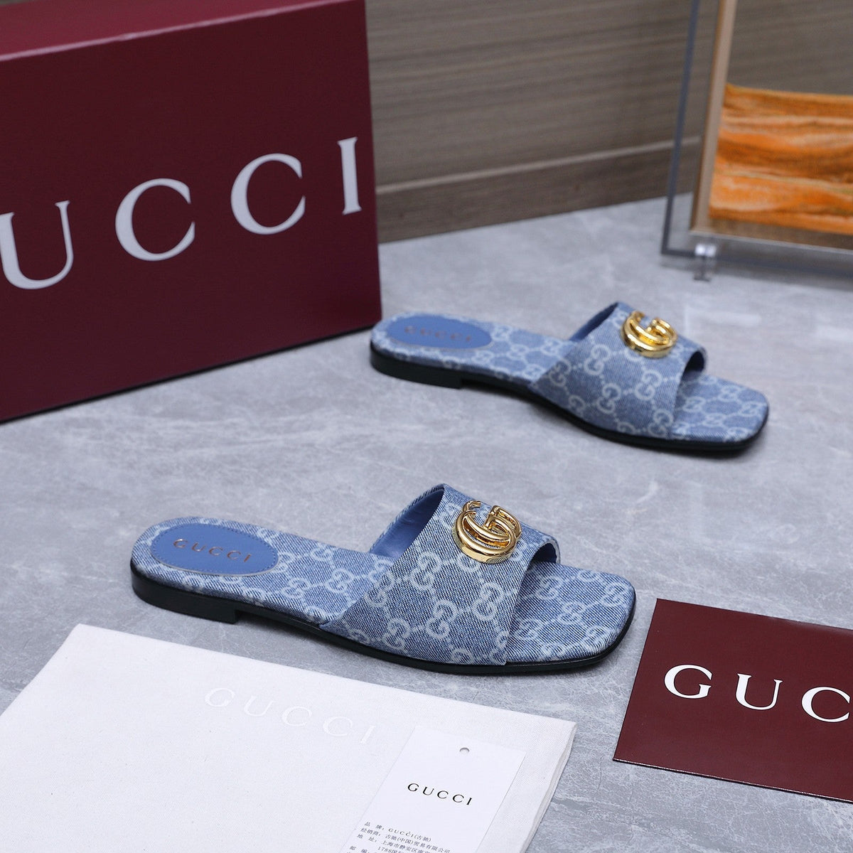 Gucci 2026 Slipper The Signature GG Monogram Canvas Leather 758570