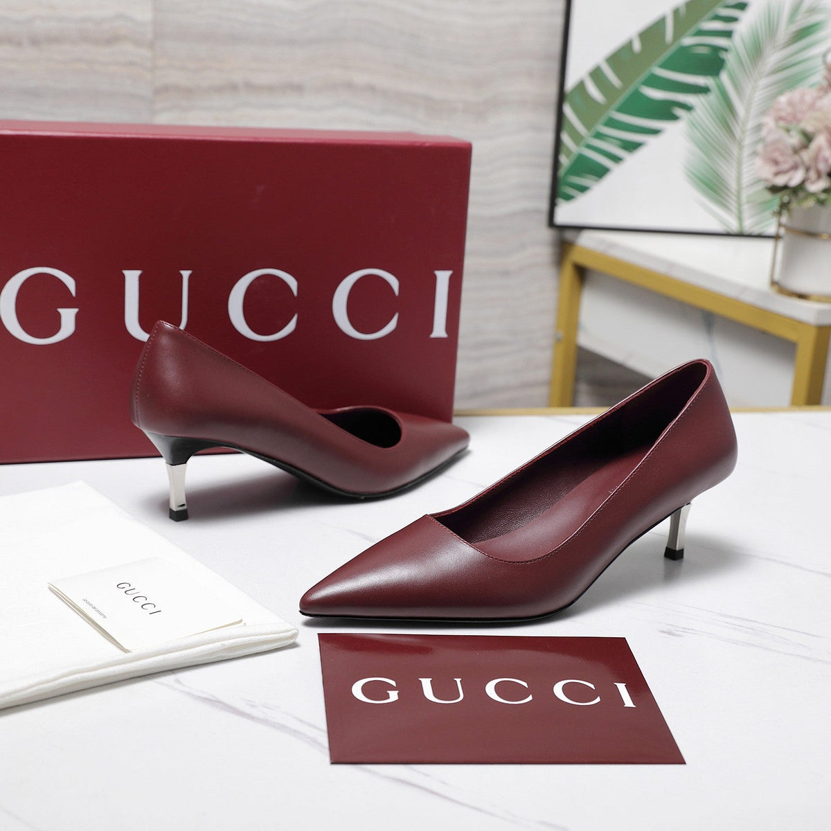 Gucci 2026 GG Bombshell Pumps 55mm Leather 758609