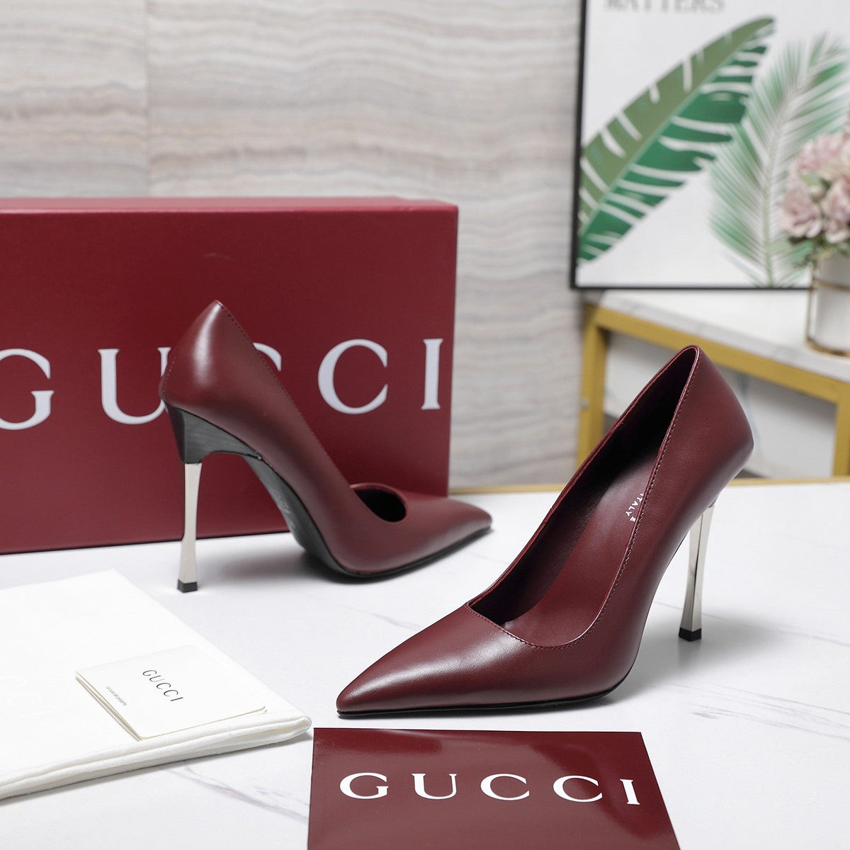 Gucci 2026 GG Bombshell Pumps 110mm Leather 758612