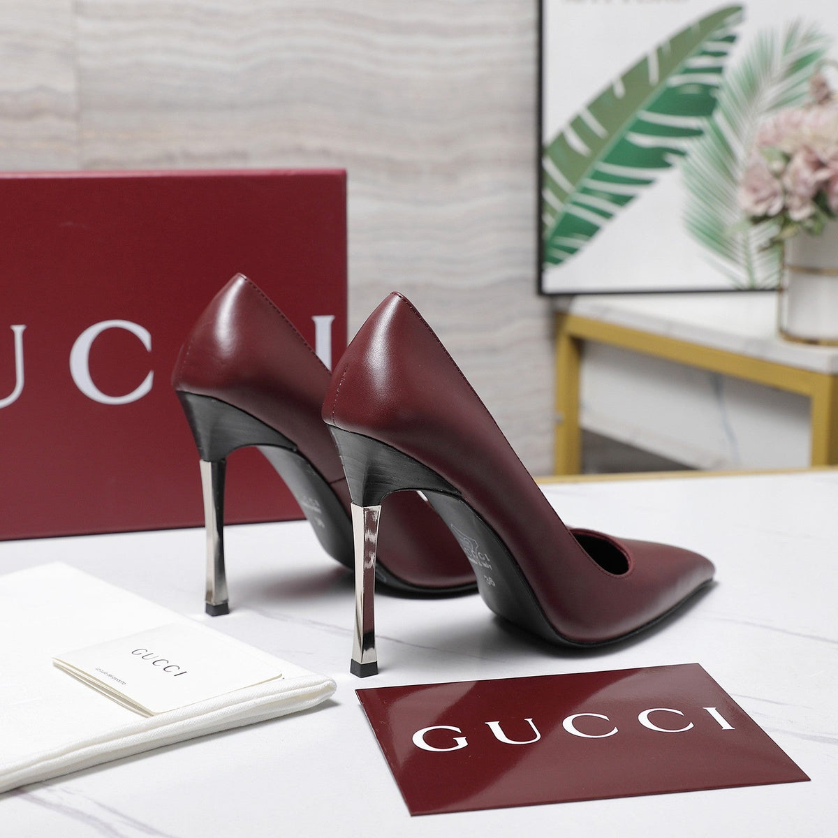 Gucci 2026 GG Bombshell Pumps 110mm Leather 758612