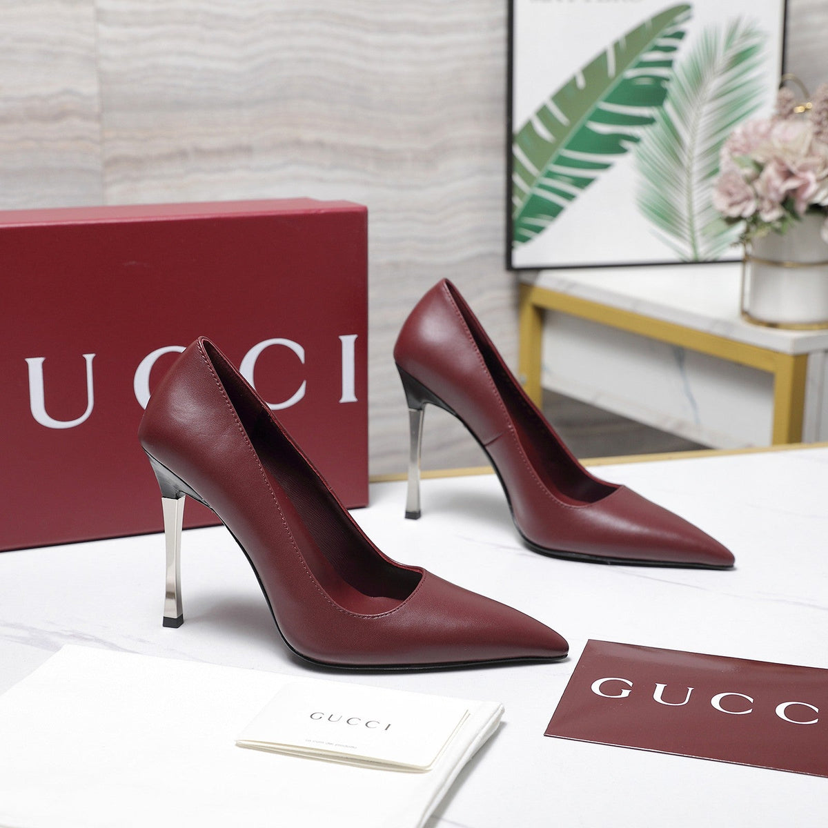 Gucci 2026 GG Bombshell Pumps 110mm Leather 758612