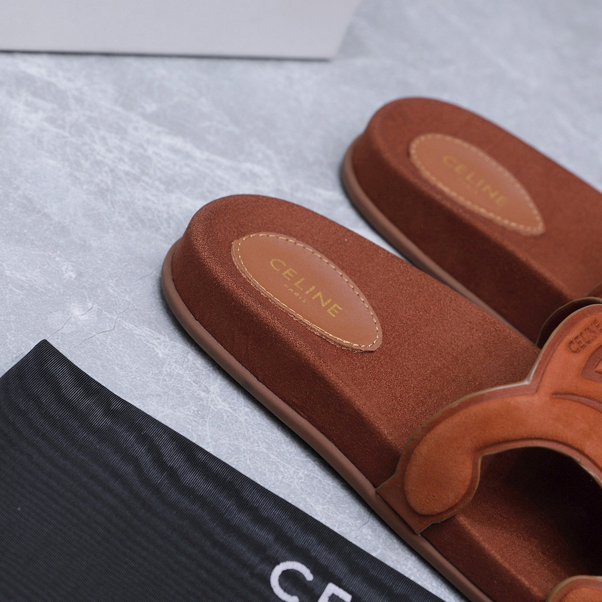 Celine 26 Platform Sandals 25mm Suede Leather796676