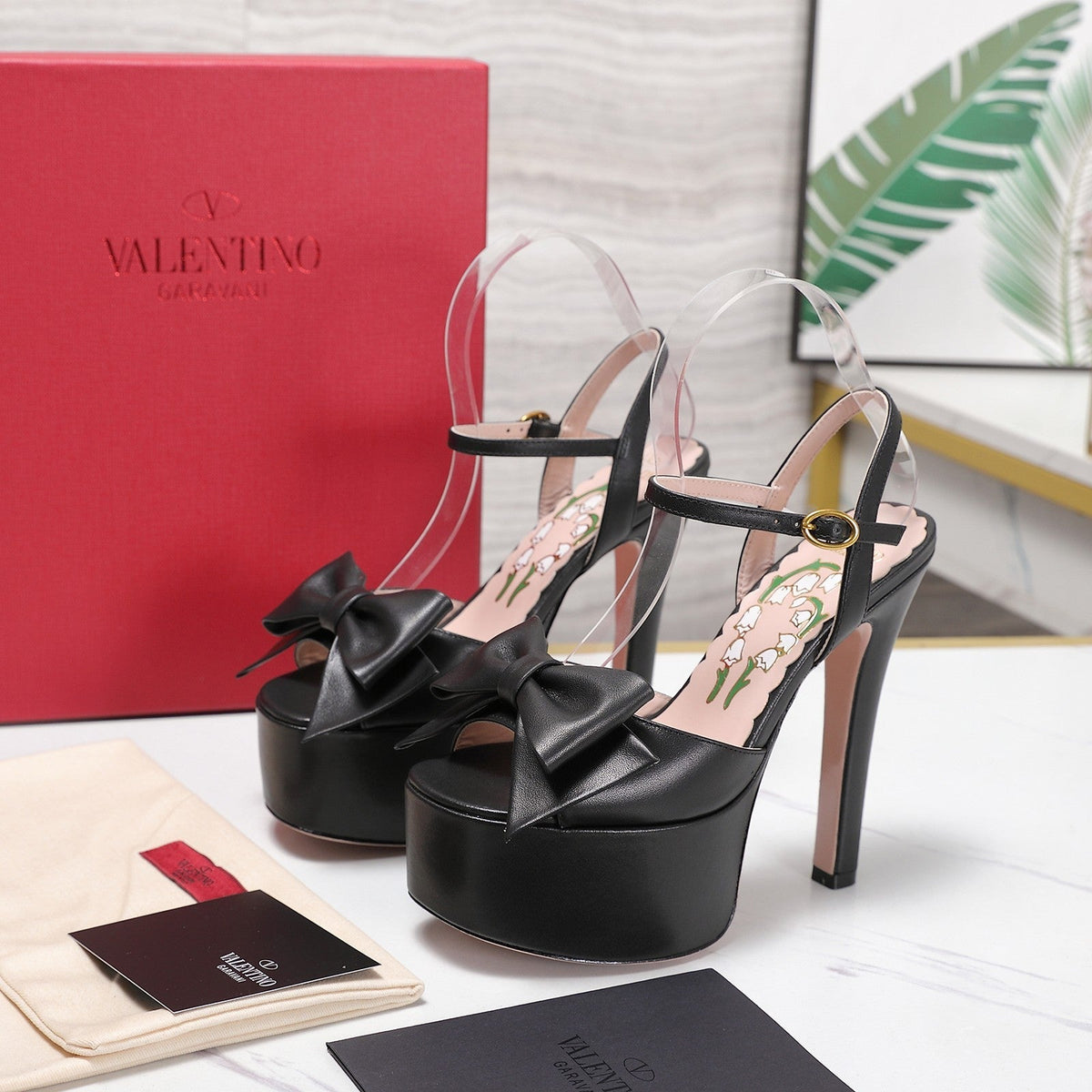 Valentino 2026 Bowow Platform 155mm Sandals Calfskin 864557
