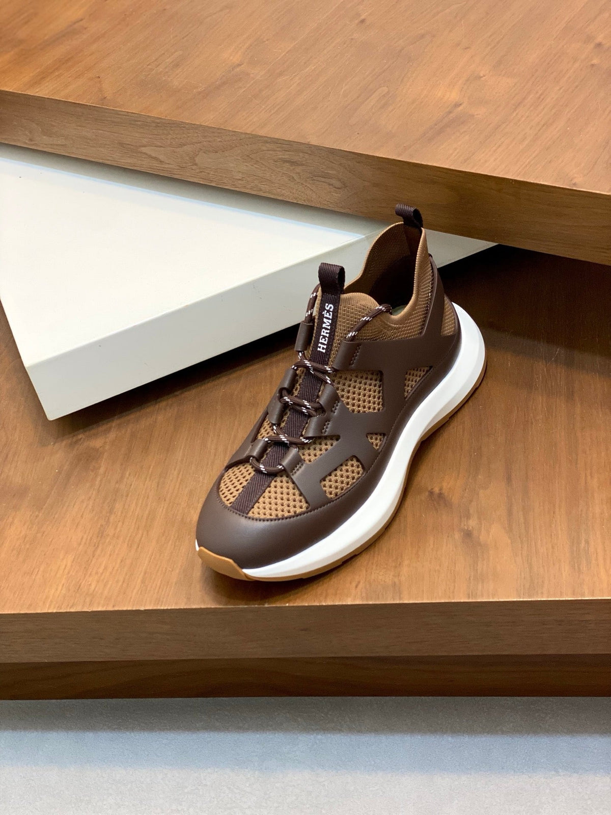 HM Men's Katana Sneaker Brown Calfskin 620162