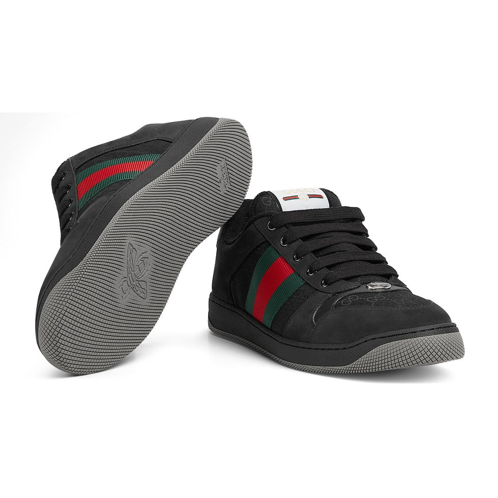 GG Men's Screener Sneaker Black Canvas 523579