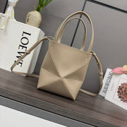 Loewe Puzzle Fold Handbag Gravel Cowhide 254376
