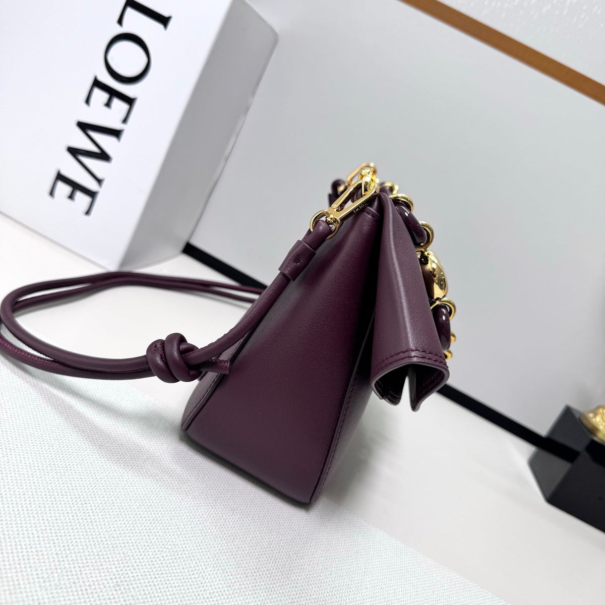 Loewe Ola Medium Bag Purple Calfskin 274677