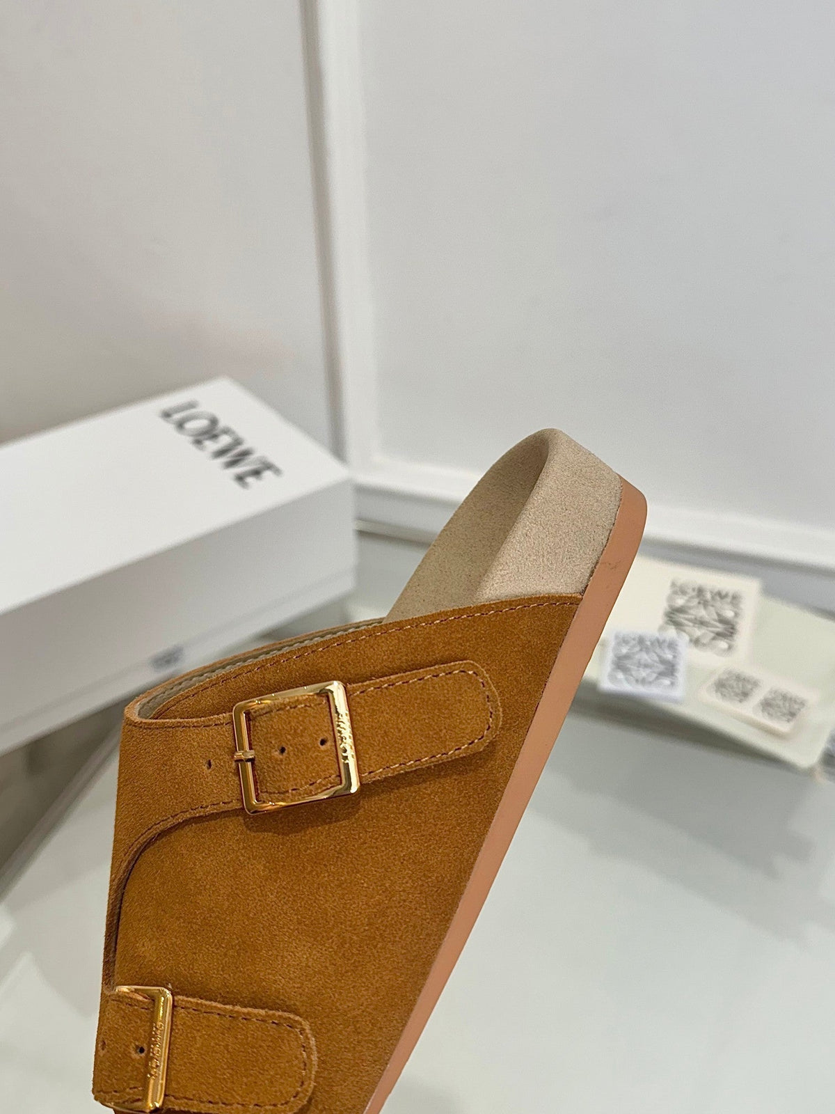 Loewe x Birkenstock Slide Brown Suede 317028