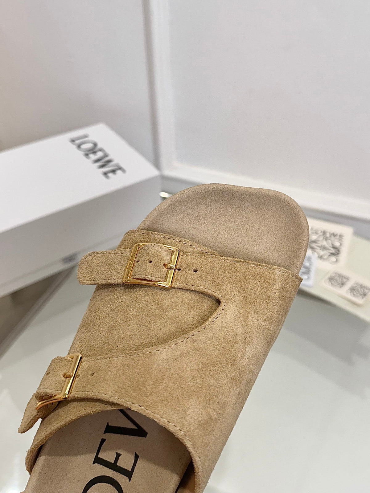Loewe x Birkenstock Slide Beige Suede