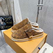 LV Cosy Flat Comfort Clog Brown Monogram Suede