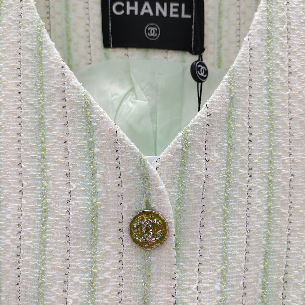 CC Refreshing Vest White Green Polyester 215764
