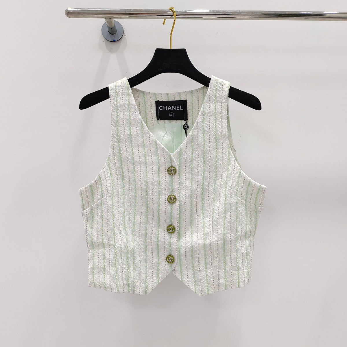 CC Refreshing Vest White Green Polyester 215764