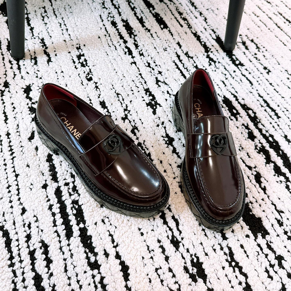 CC Moccasins 45mm In Burgundy Glossy Lambskin 144629