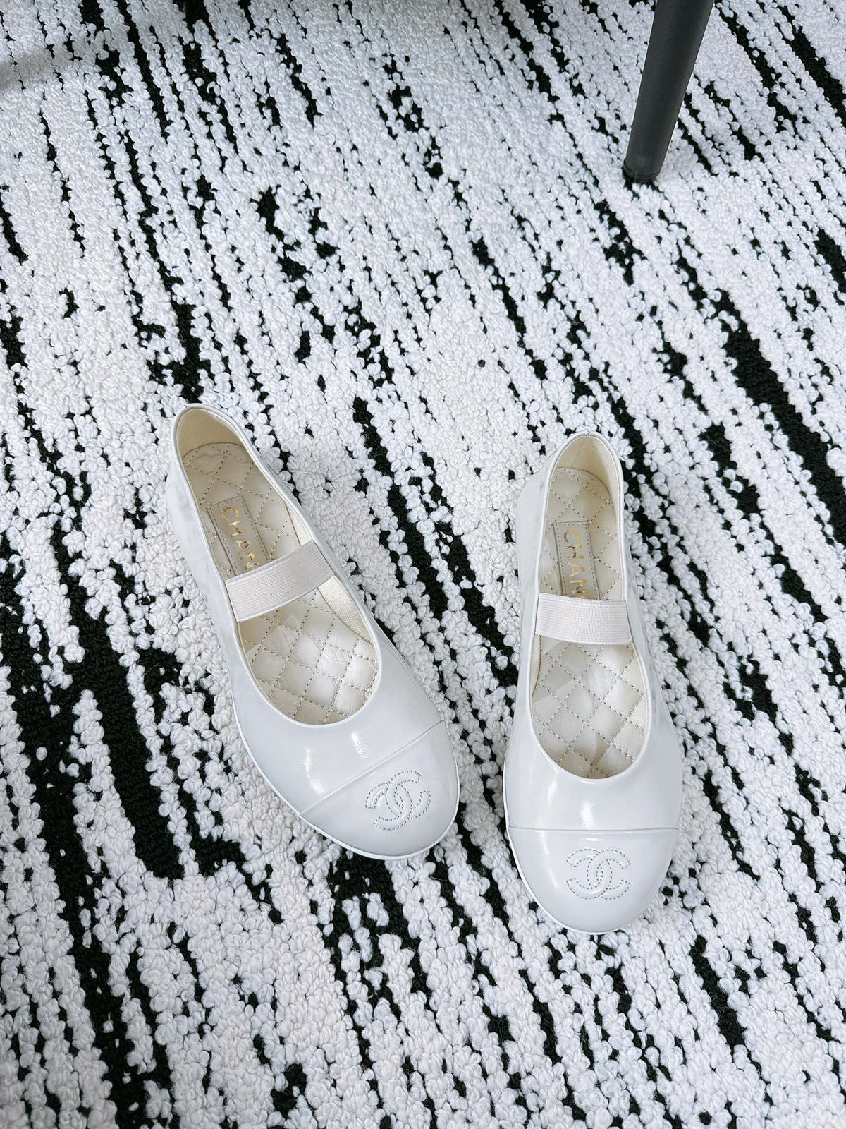 CC Mary Janes 15mm In White Patent Leather 144722