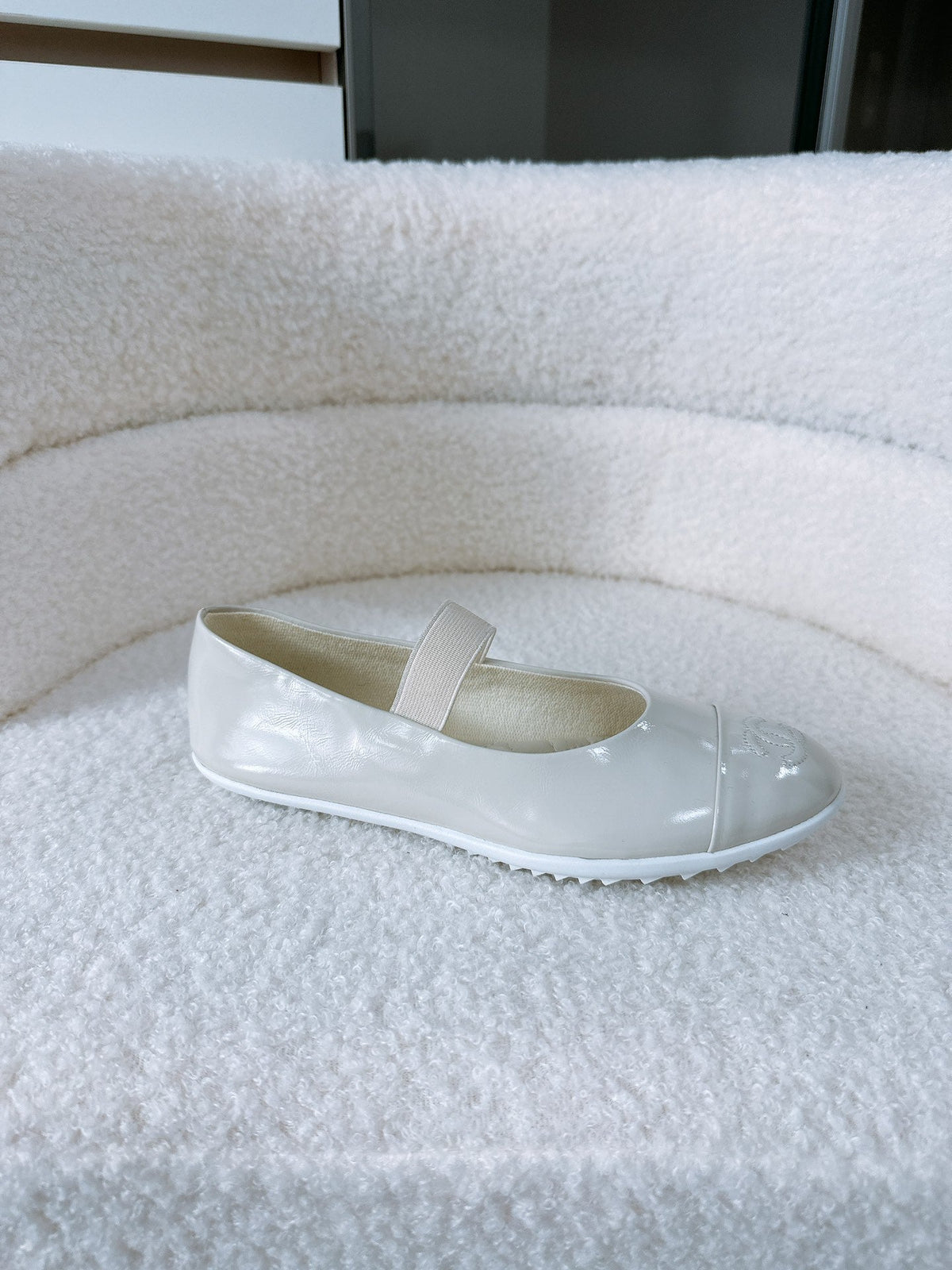 CC Mary Janes 15mm In White Patent Leather 144722