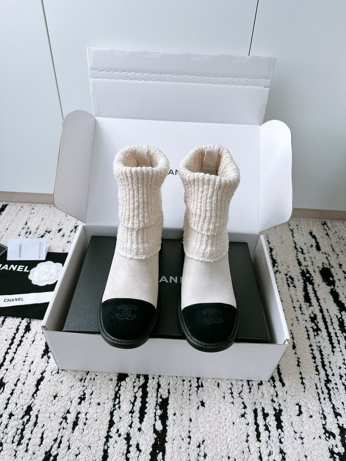 CC Ankle Boots 70MM In White Suede 144564