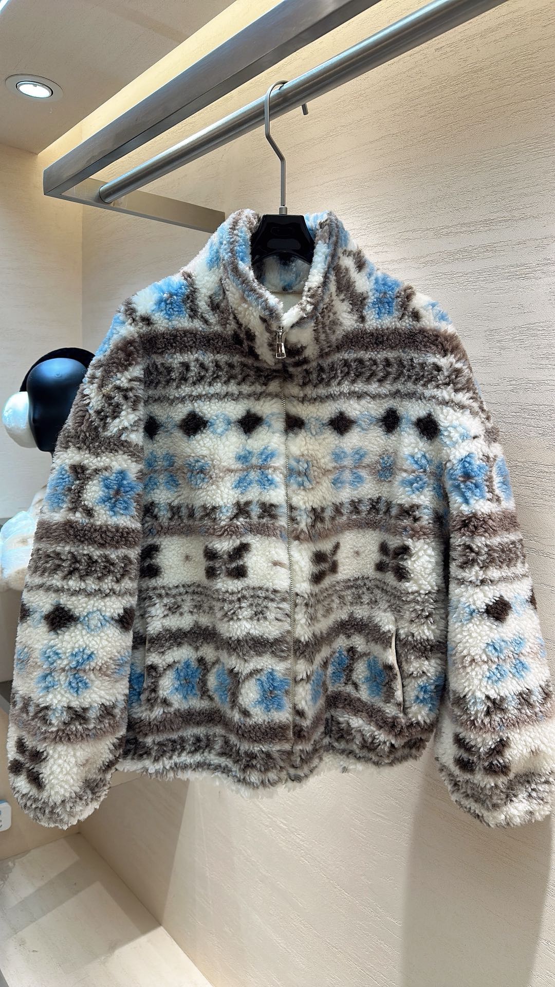 Dior 2025 Coat White mix Colors Wool