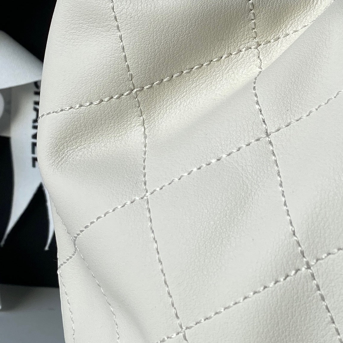 Chanel 2025 Hobo Bag 32cm White Calfskin 315837