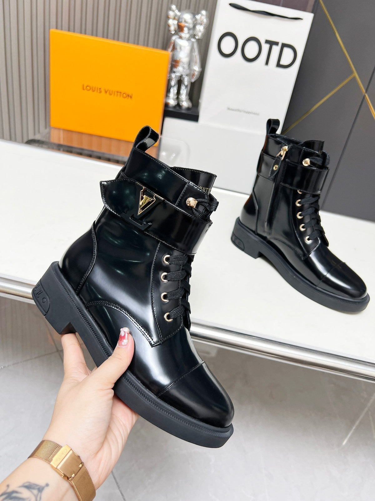 LV Citizen Boots Glossy Black Cowhide