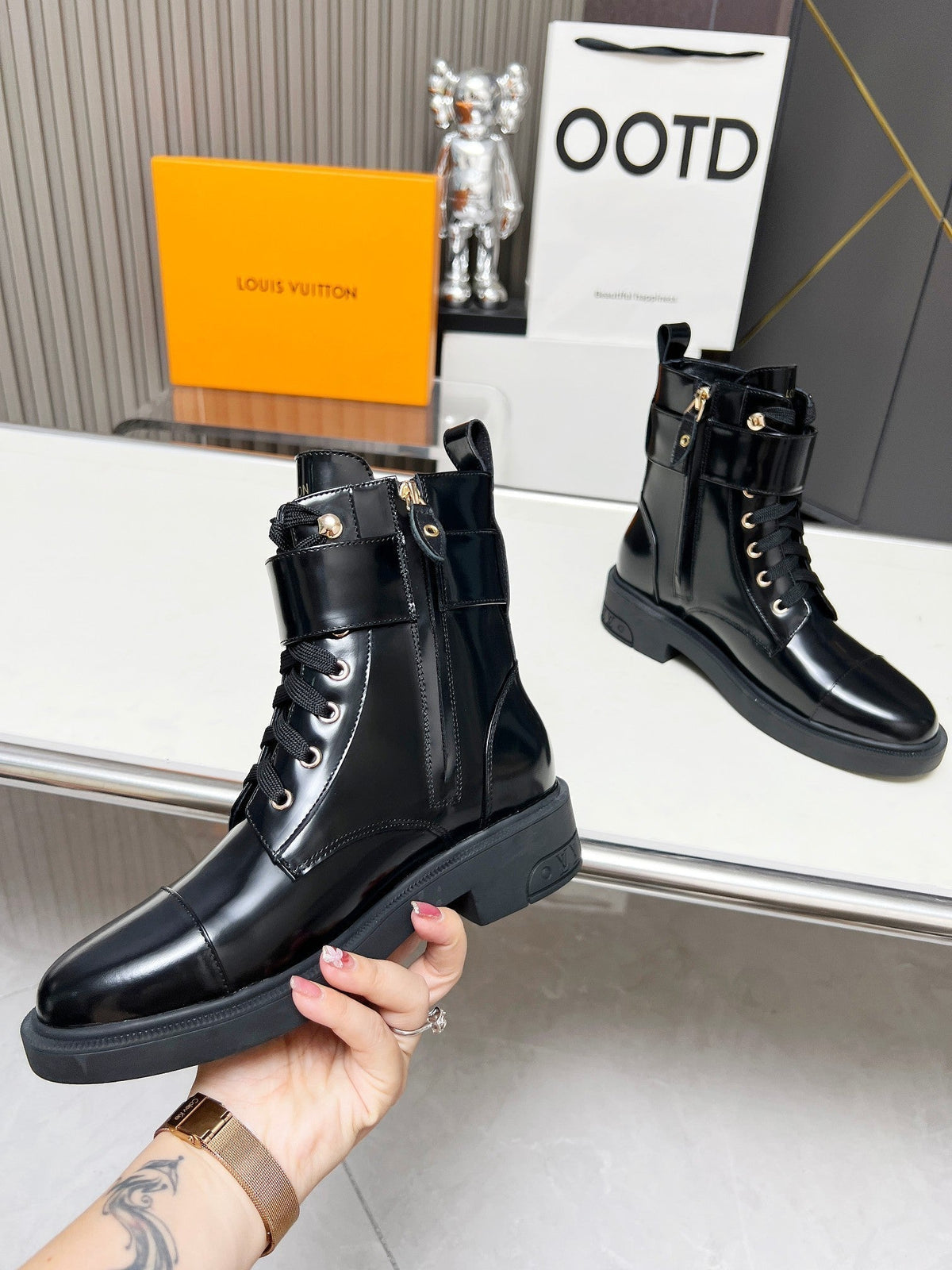 LV Citizen Boots Glossy Black Cowhide