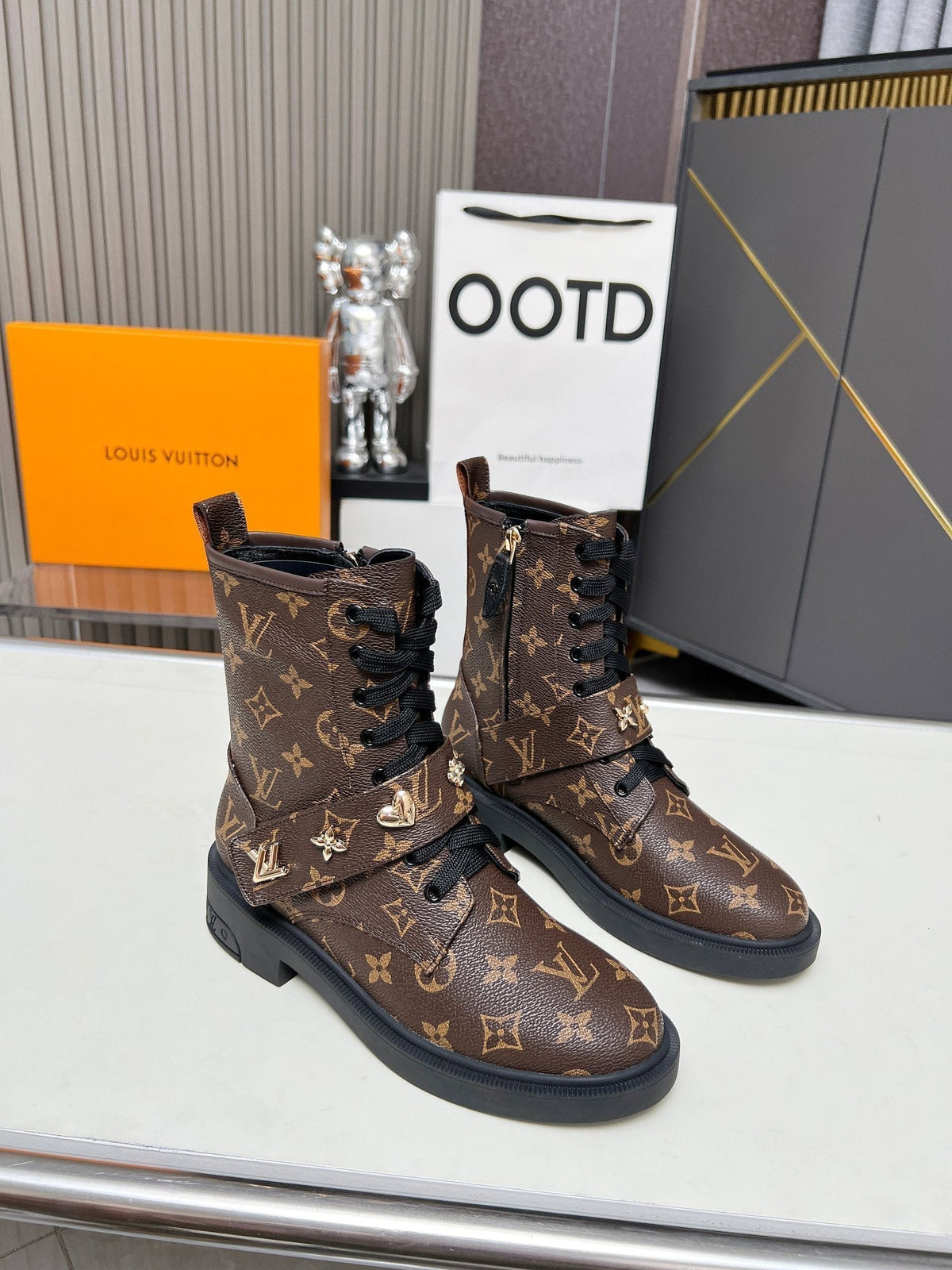 LV Citizen Boots Dark Brown Monogram Calfskin