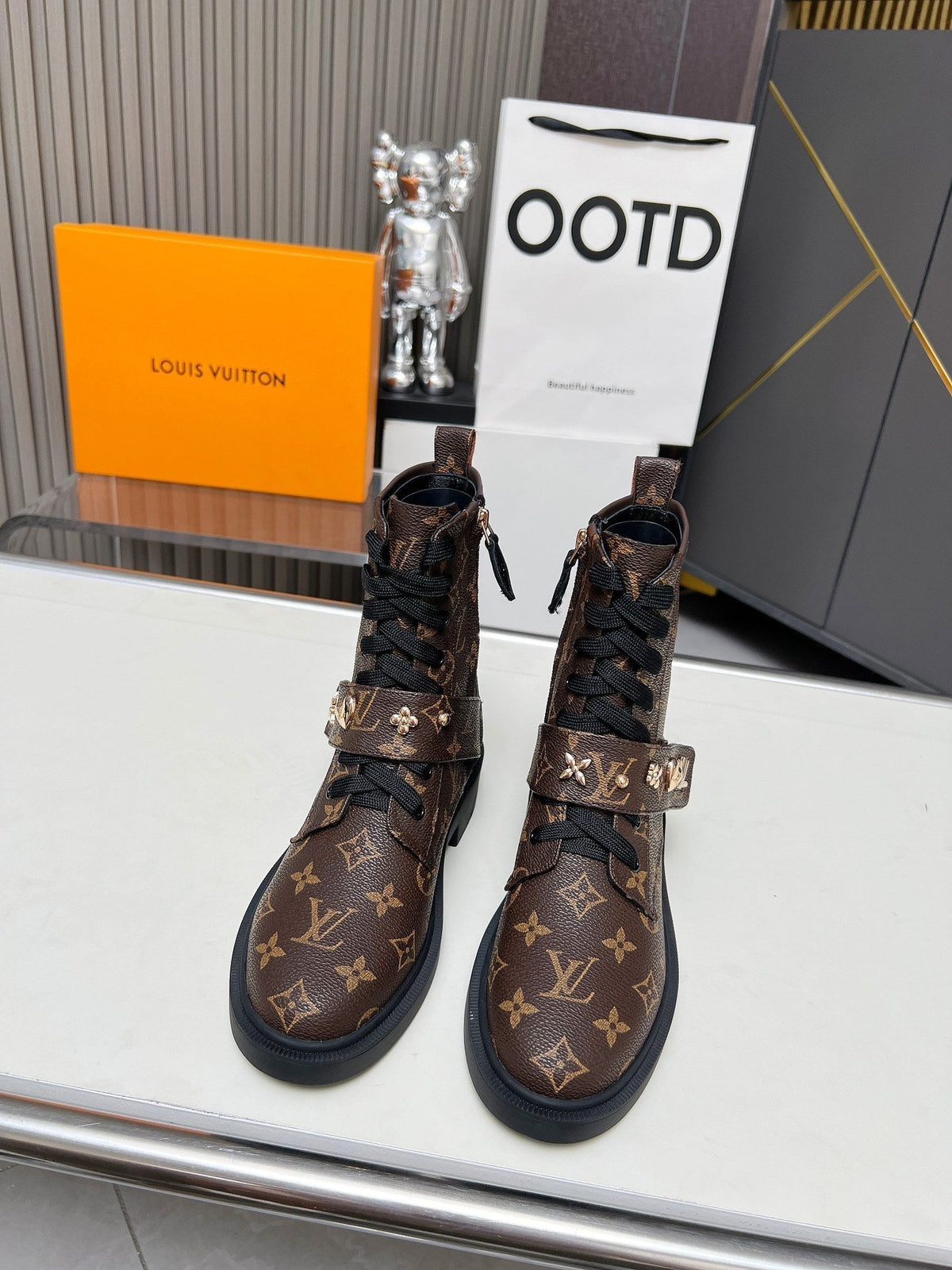 LV Citizen Boots Dark Brown Monogram Calfskin