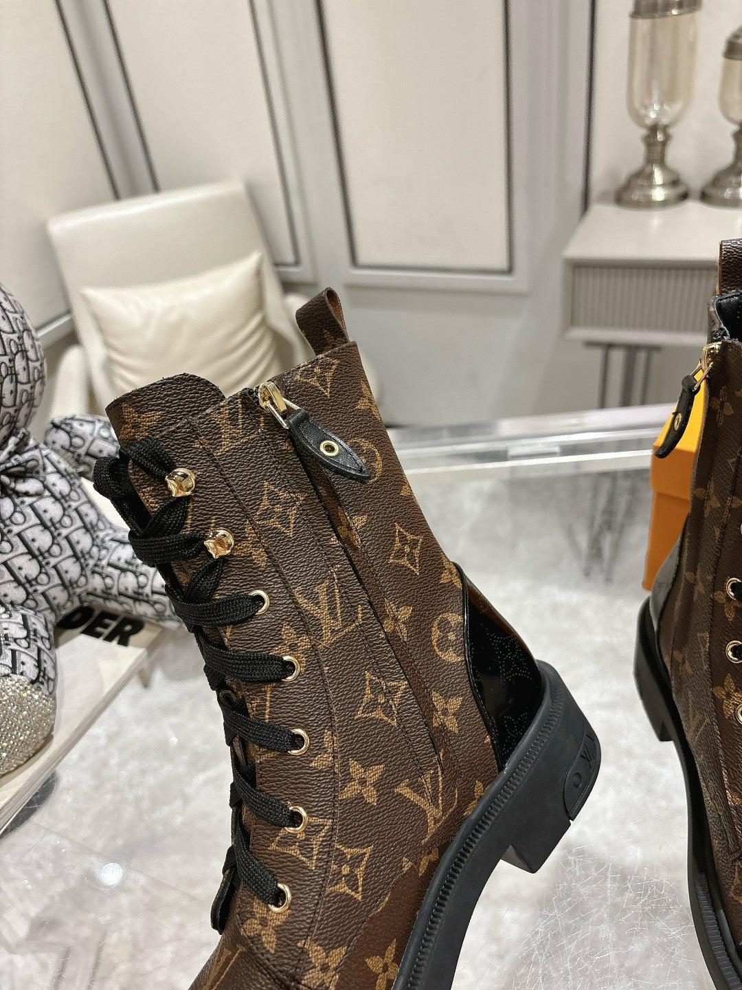 LV Citizen Flat Ranger Boot Dark Brown Monogram Cowhide