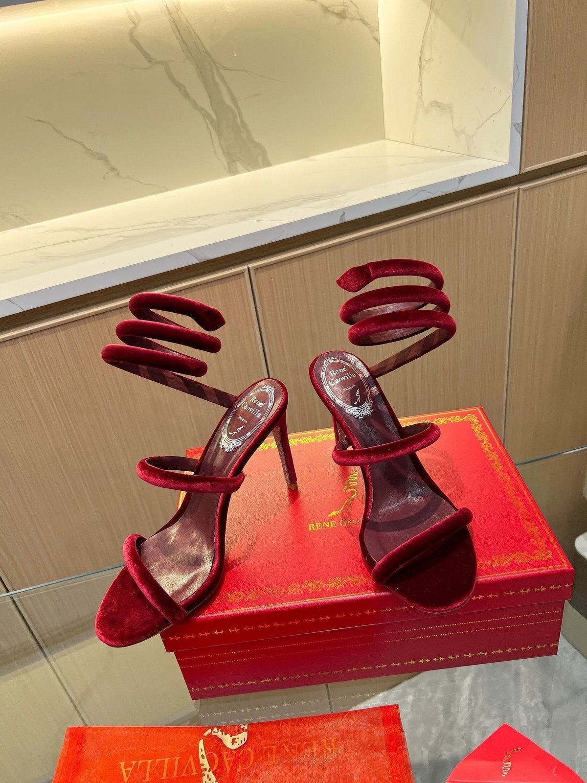 RC Sandals Red Original Velvet Sheepskin 341989